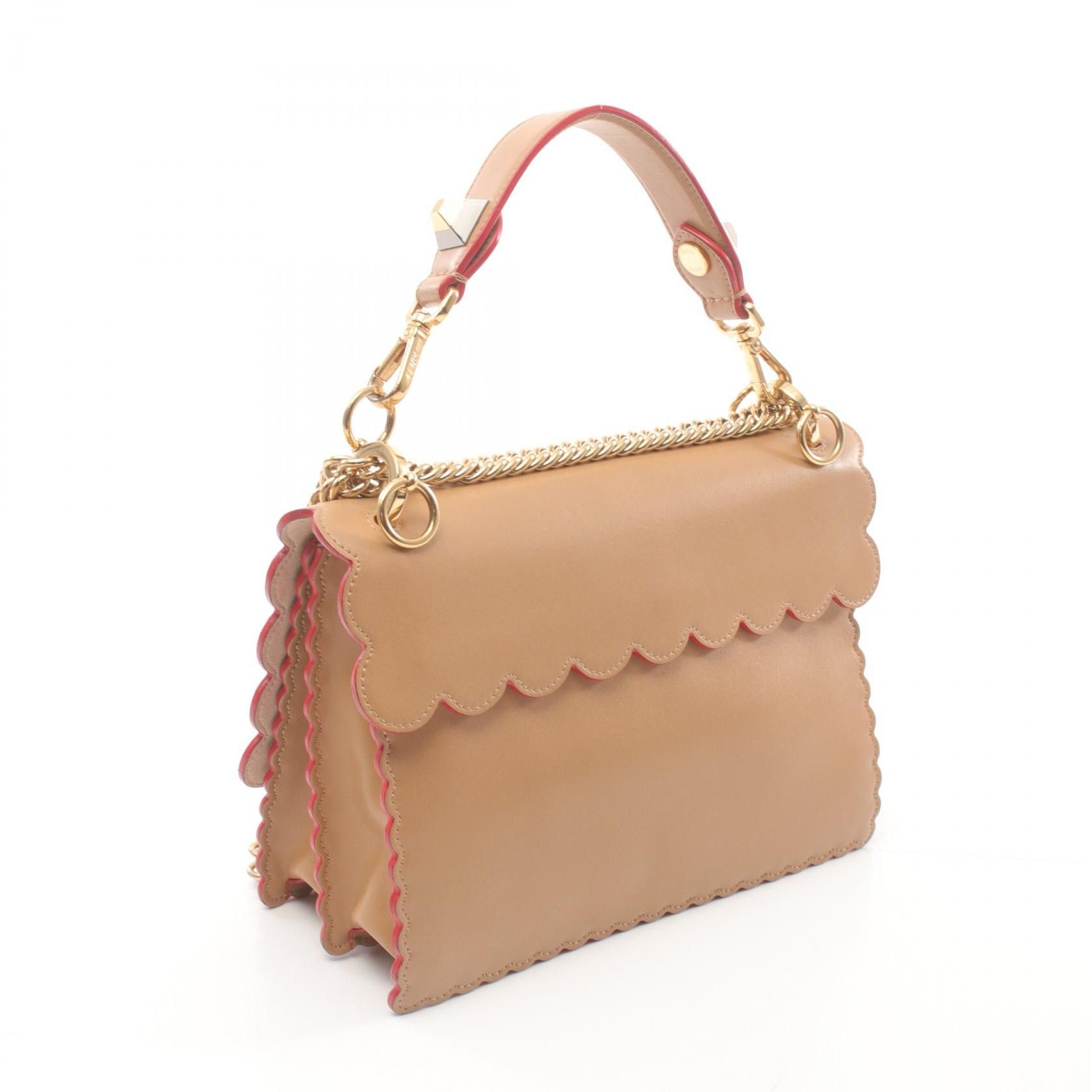 Fendi Fendi Leather Kan I Scalloped Shoulder Bag Leather Shoulder Bag 8BT283 in Great Condition Size ONE SIZE - 2 Thumbnail