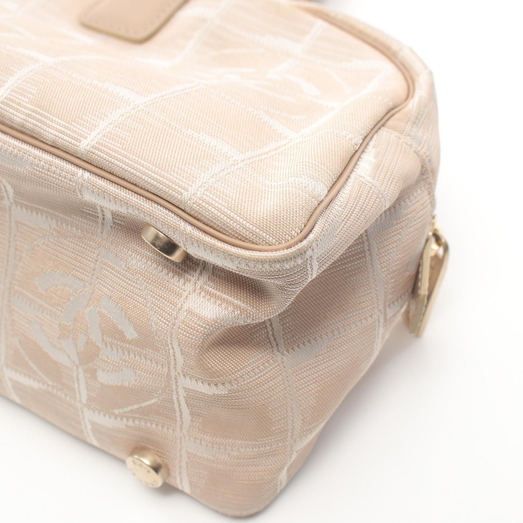 Chanel Chanel New Travel Line Mini Boston Bag Canvas Handbag A15828 in Very Good Condition Size ONE SIZE - 10 Thumbnail