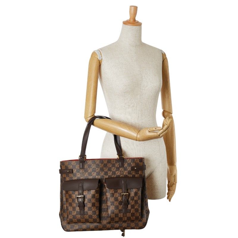 Louis Vuitton Louis Vuitton Louis Vuitton Damier Uzes Handbag Tote N51128 Brown PVC Leather Canvas Tote Bag N51128 in Very Good Condition Size ONE SIZE - 9 Thumbnail