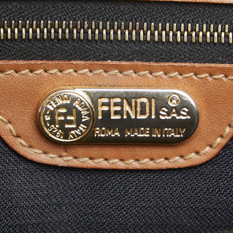 Fendi Fendi Fendi Pequin 2WAY Handbag Shoulder Bag Brown Black PVC Leather Canvas Handbag in Very Good Condition Size ONE SIZE - 10 Thumbnail