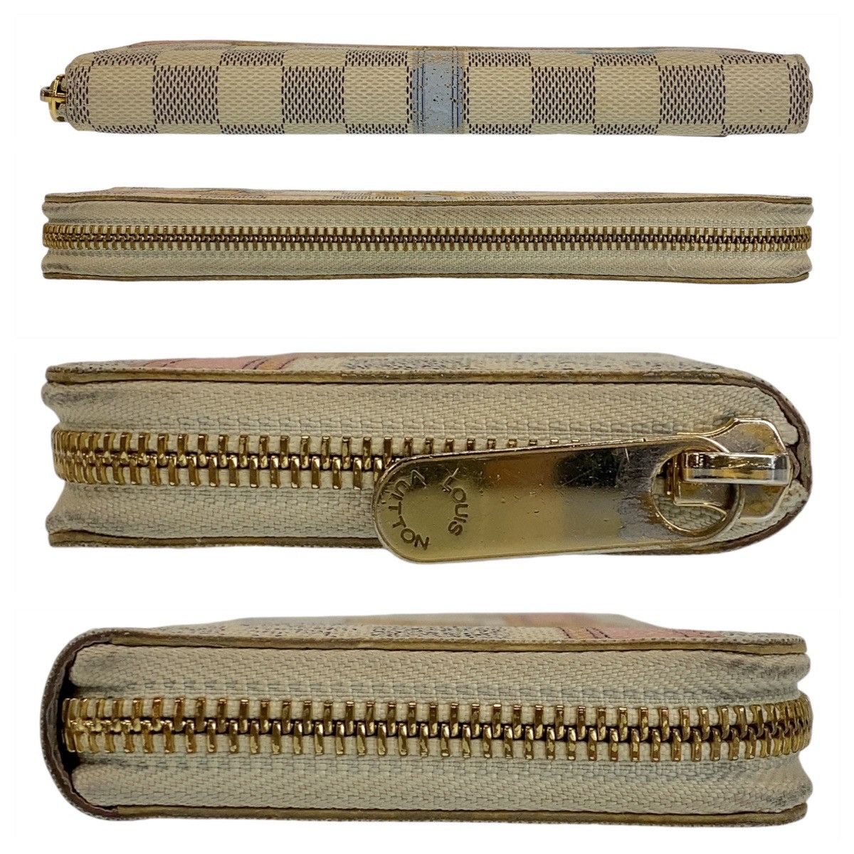 Louis Vuitton Louis Vuitton Louis Vuitton Damier Azur Clemence Long Wallet N60109 Canvas Long Wallet N60109 in Very Good Condition Size ONE SIZE - 8 Thumbnail
