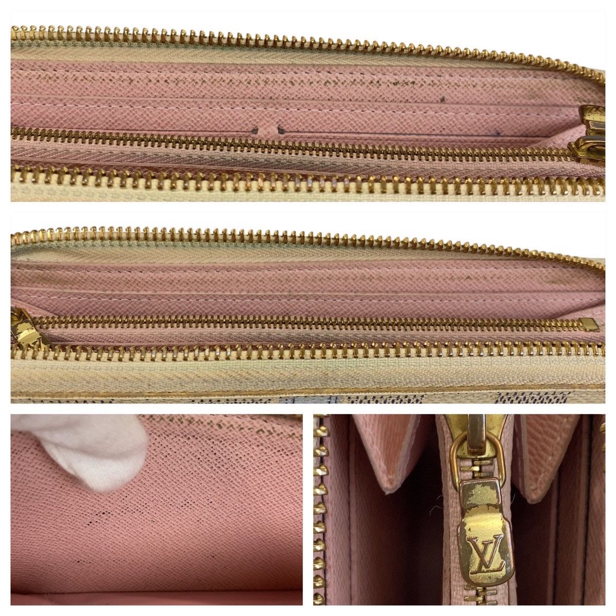 Louis Vuitton Louis Vuitton Louis Vuitton Damier Azur Clemence Long Wallet N60109 Canvas Long Wallet N60109 in Very Good Condition Size ONE SIZE - 7 Thumbnail