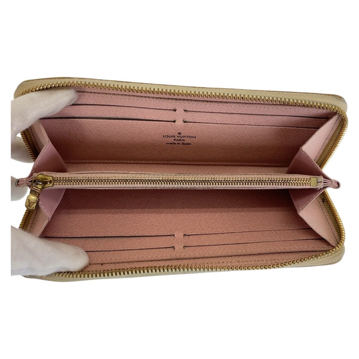 Louis Vuitton Louis Vuitton Louis Vuitton Damier Azur Clemence Long Wallet N60109 Canvas Long Wallet N60109 in Very Good Condition Size ONE SIZE - 3 Thumbnail