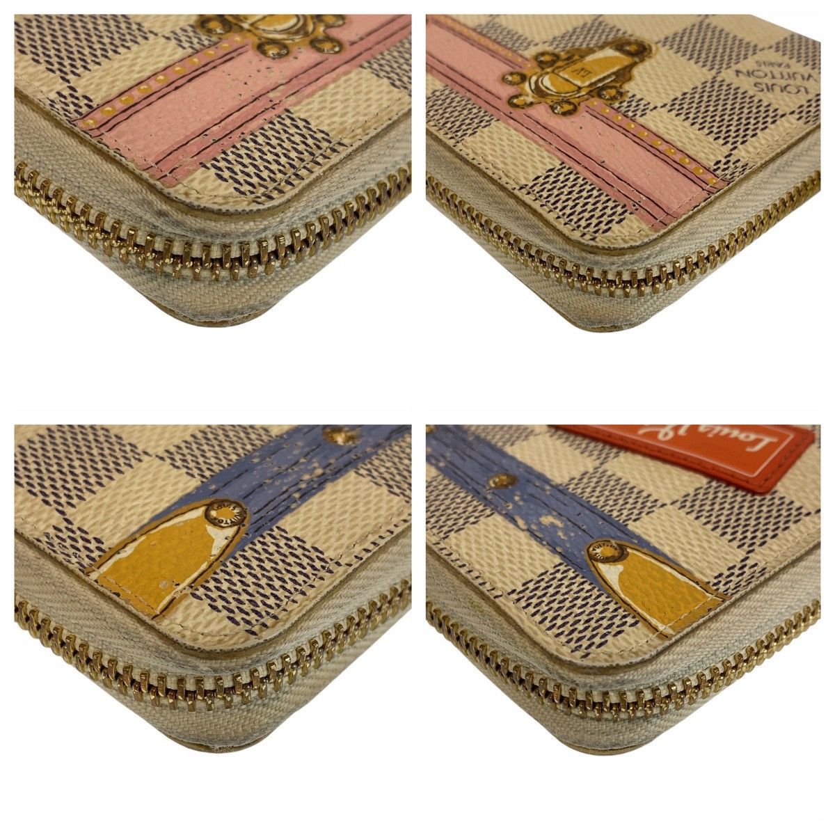 Louis Vuitton Louis Vuitton Louis Vuitton Damier Azur Clemence Long Wallet N60109 Canvas Long Wallet N60109 in Very Good Condition Size ONE SIZE - 5 Thumbnail