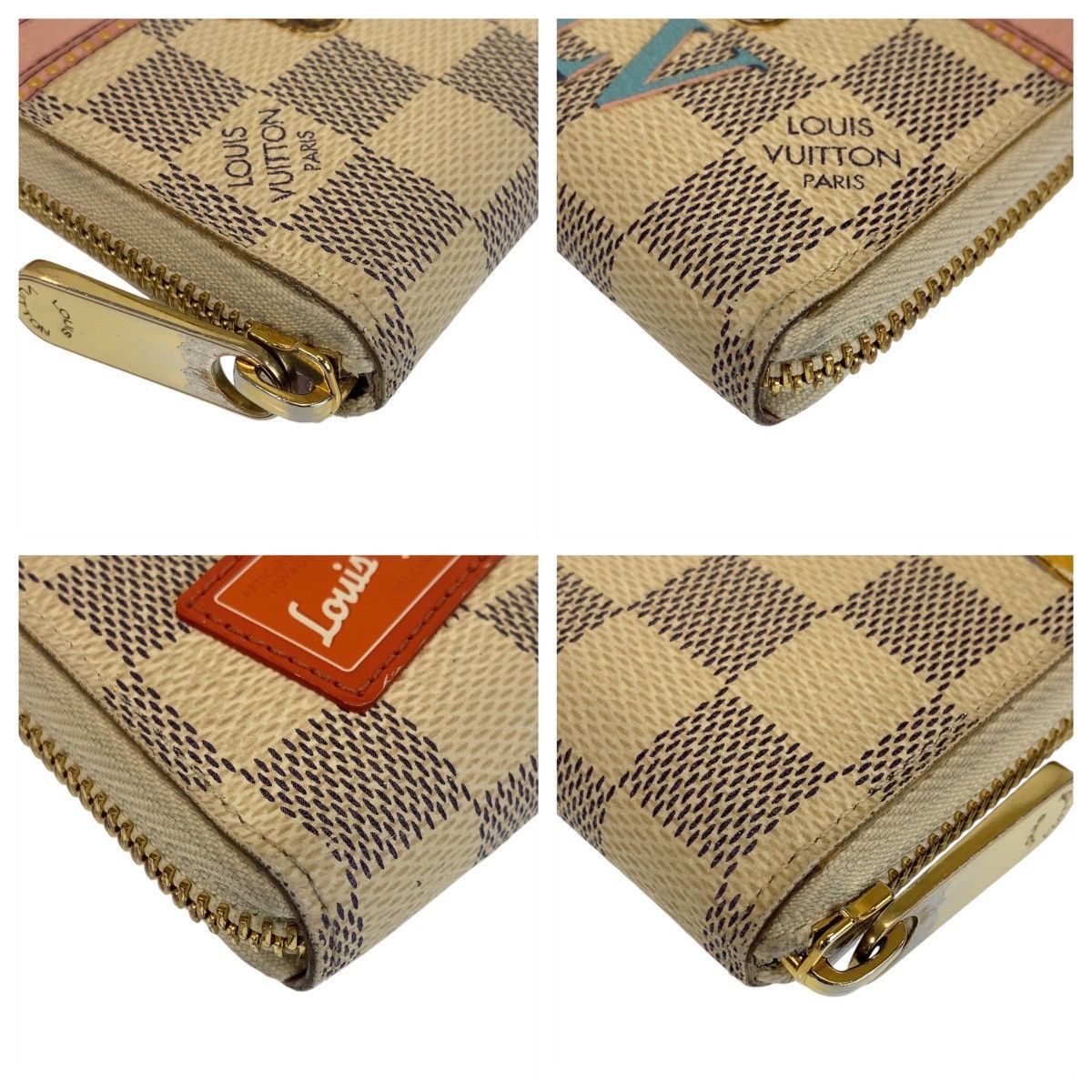 Louis Vuitton Louis Vuitton Louis Vuitton Damier Azur Clemence Long Wallet N60109 Canvas Long Wallet N60109 in Very Good Condition Size ONE SIZE - 4 Thumbnail
