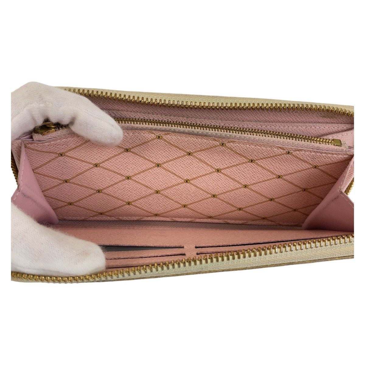 Louis Vuitton Louis Vuitton Louis Vuitton Damier Azur Clemence Long Wallet N60109 Canvas Long Wallet N60109 in Very Good Condition Size ONE SIZE - 9 Thumbnail