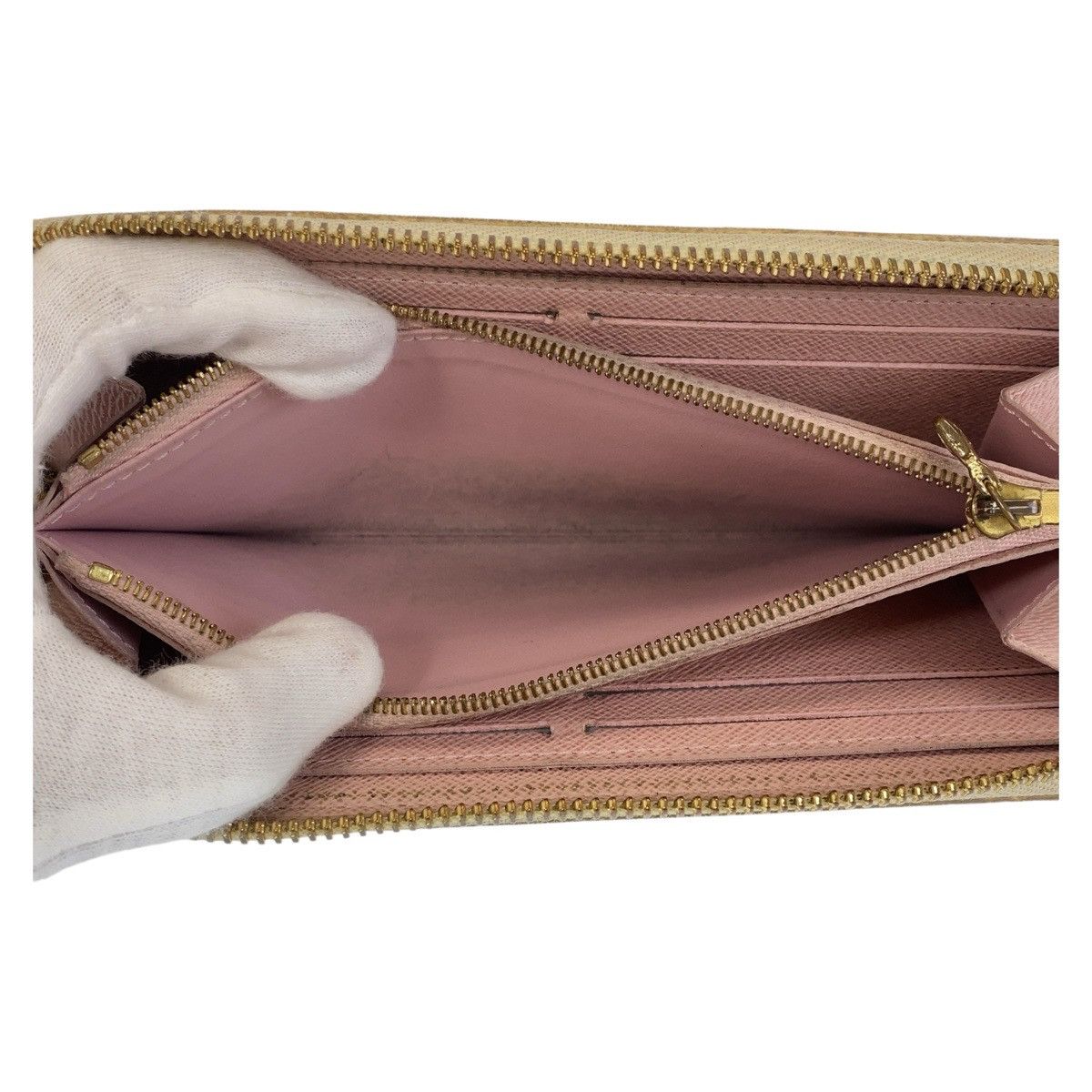 Louis Vuitton Louis Vuitton Louis Vuitton Damier Azur Clemence Long Wallet N60109 Canvas Long Wallet N60109 in Very Good Condition Size ONE SIZE - 6 Thumbnail