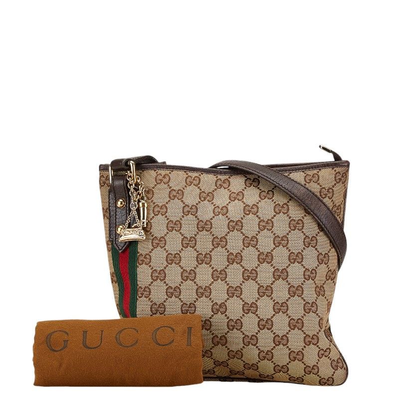 Gucci Gucci Gucci GG Canvas Leather Shoulder Bag 144388 Canvas Crossbody Bag 144388 in Very Good Condition Size ONE SIZE - 11 Thumbnail