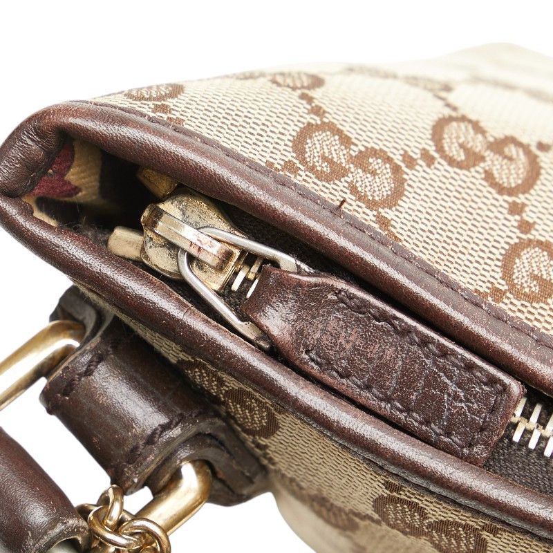 Gucci Gucci Gucci GG Canvas Leather Shoulder Bag 144388 Canvas Crossbody Bag 144388 in Very Good Condition Size ONE SIZE - 6 Thumbnail
