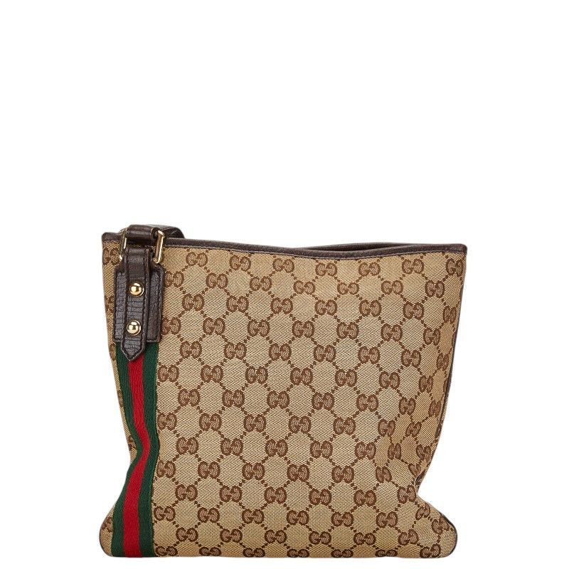 Gucci Gucci Gucci GG Canvas Leather Shoulder Bag 144388 Canvas Crossbody Bag 144388 in Very Good Condition Size ONE SIZE - 3 Thumbnail