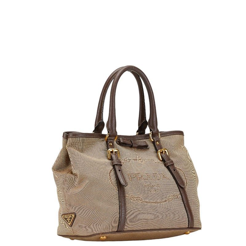 Prada Prada Prada Canvas Leather 2WAY Handbag Shoulder Bag Canvas Handbag in Very Good Condition Size ONE SIZE - 3 Thumbnail