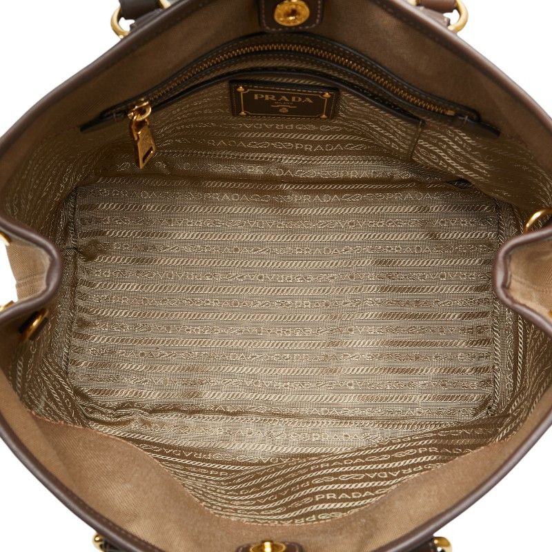 Prada Prada Prada Canvas Leather 2WAY Handbag Shoulder Bag Canvas Handbag in Very Good Condition Size ONE SIZE - 7 Thumbnail