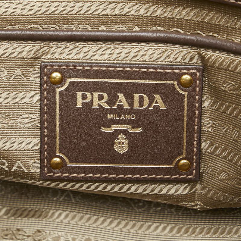 Prada Prada Prada Canvas Leather 2WAY Handbag Shoulder Bag Canvas Handbag in Very Good Condition Size ONE SIZE - 9 Thumbnail