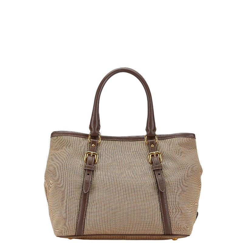 Prada Prada Prada Canvas Leather 2WAY Handbag Shoulder Bag Canvas Handbag in Very Good Condition Size ONE SIZE - 4 Thumbnail