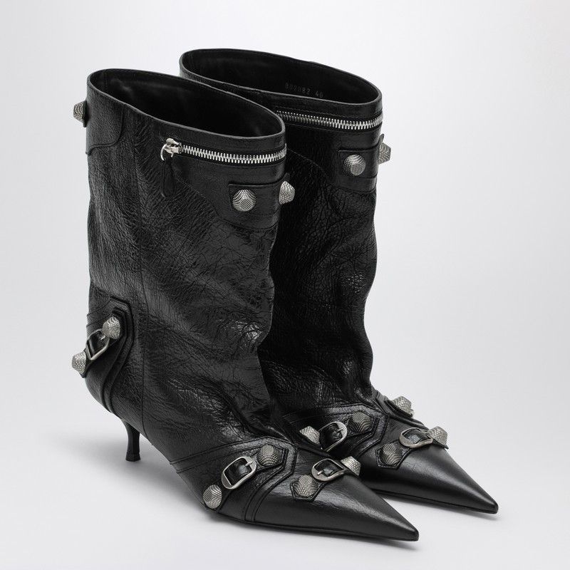 Balenciaga Balenciaga Cagole Wide Black Ankle Boot Size US 6.5 / IT 36.5 - 2 Thumbnail