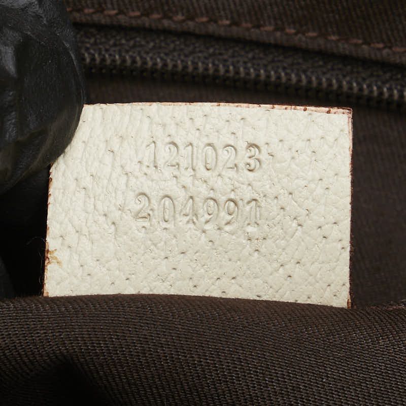 Gucci Gucci Gucci GG Canvas Leather Tote Handbag 121023 Beige Ivory Canvas Tote Bag 121023 in Very Good Condition Size ONE SIZE - 9 Thumbnail