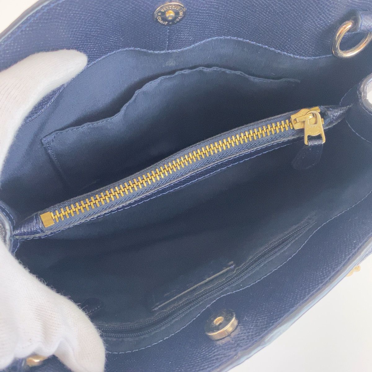 Coach Coach Coach Navy Gold PVC 2way Shoulder Handbag B57847 Plastic Crossbody Bag B57847 in Very Good Condition Size ONE SIZE - 8 Thumbnail