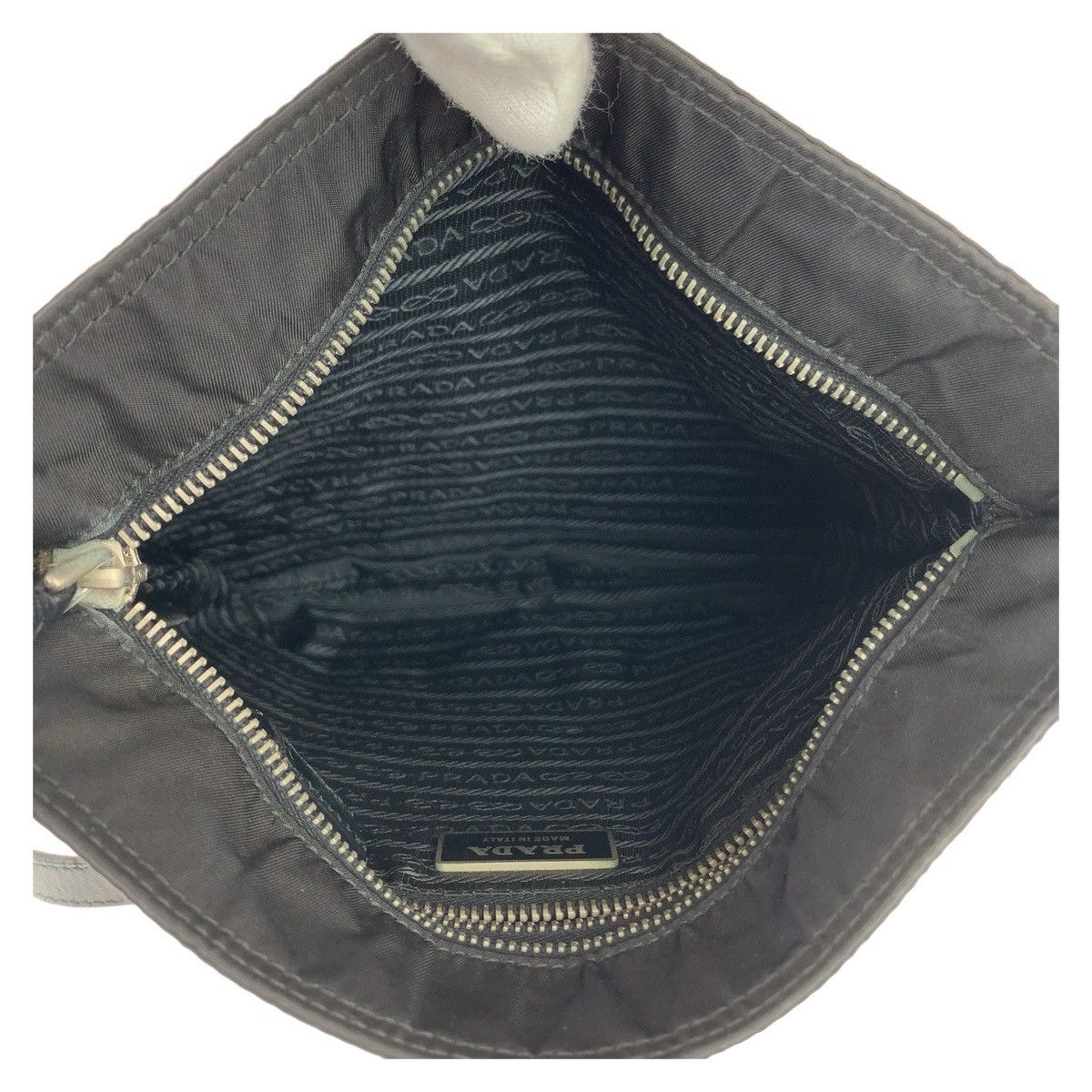 Prada Prada Prada Nylon/Leather/Python Tessuto Triangle Logo Crossbody Bag Canvas Crossbody Bag in Very Good Condition Size ONE SIZE - 3 Thumbnail