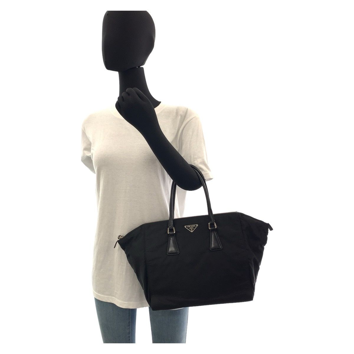 Prada Prada Prada Nylon/Leather Tessuto Tote Bag Canvas Tote Bag in Very Good Condition Size ONE SIZE - 8 Thumbnail