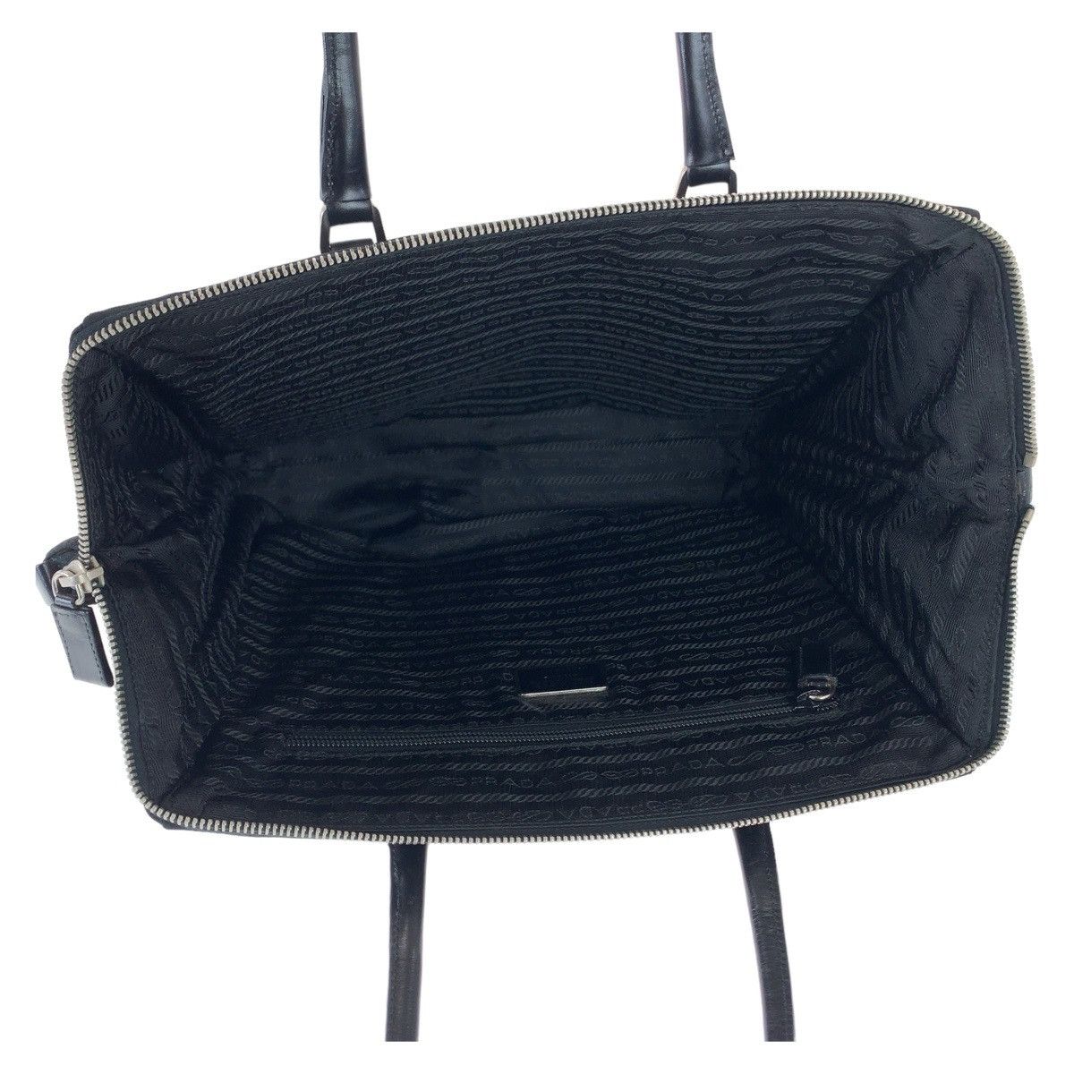 Prada Prada Prada Nylon/Leather Tessuto Tote Bag Canvas Tote Bag in Very Good Condition Size ONE SIZE - 3 Thumbnail
