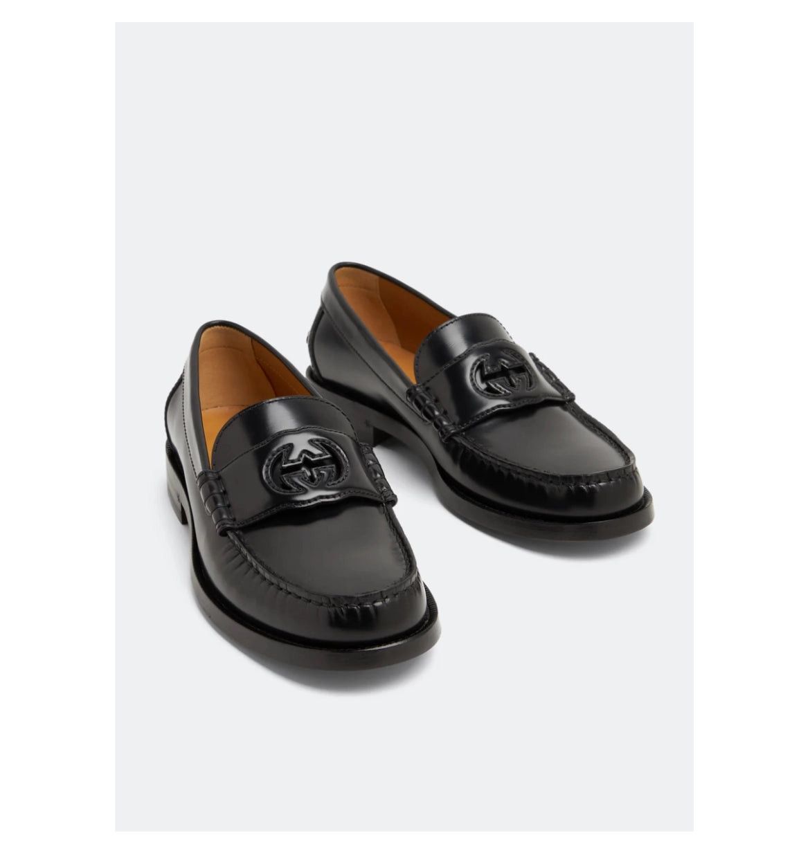 Gucci Gucci Interlocking G Leather Loafers SIZE 39 Size ONE SIZE - 3 Thumbnail