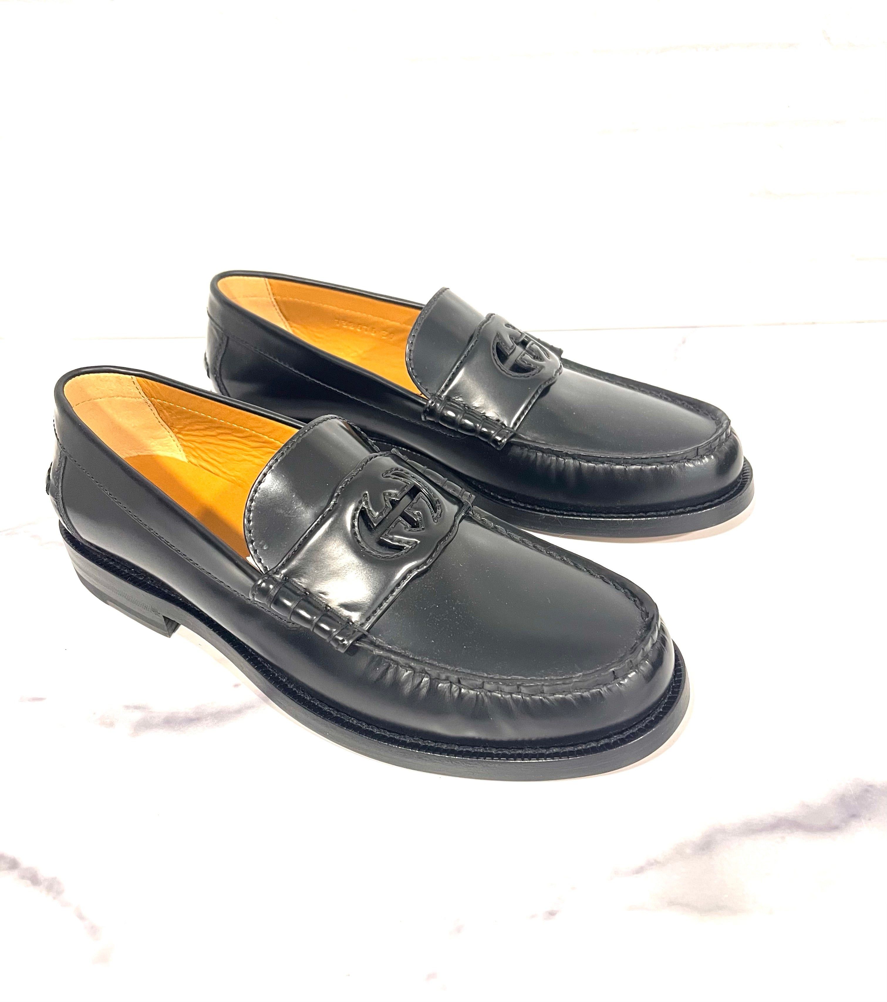 Gucci Gucci Interlocking G Leather Loafers SIZE 39 Size ONE SIZE - 4 Thumbnail