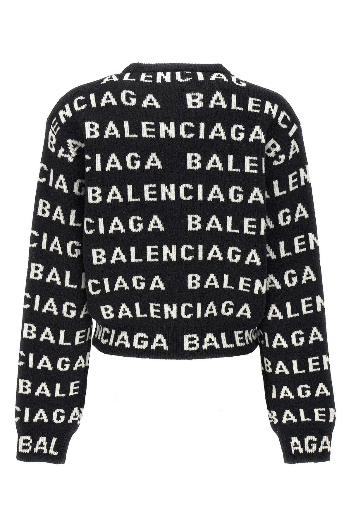 Balenciaga BALENCIAGA LOGO WOOL SWEATER SIZE S Size ONE SIZE - 2 Thumbnail