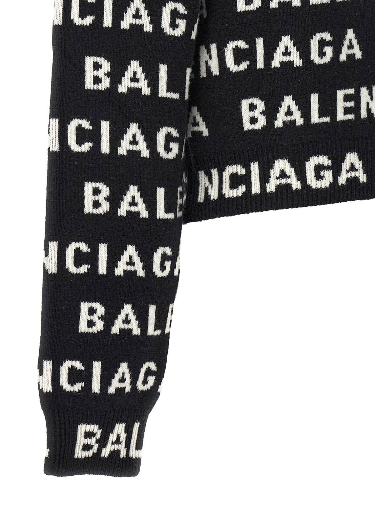 Balenciaga BALENCIAGA LOGO WOOL SWEATER SIZE S Size ONE SIZE - 4 Thumbnail