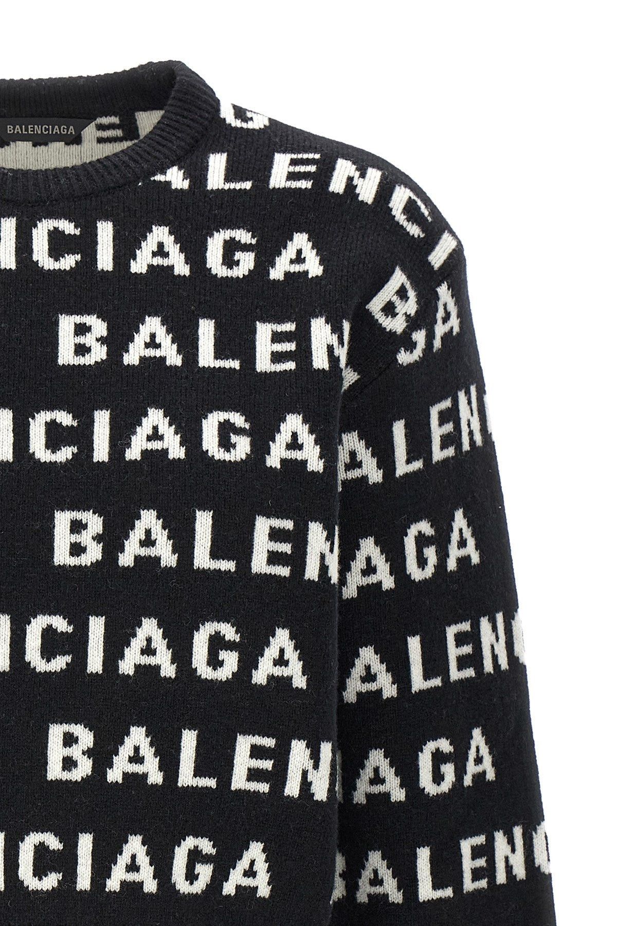 Balenciaga BALENCIAGA LOGO WOOL SWEATER SIZE S Size ONE SIZE - 3 Thumbnail