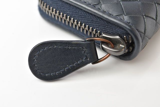 Bottega Veneta Bottega Veneta Bottega Veneta Leather Card Case/Coin Case Navy Leather Card Case 2409a02-bv in Pristine Condition Size ONE SIZE - 4 Thumbnail