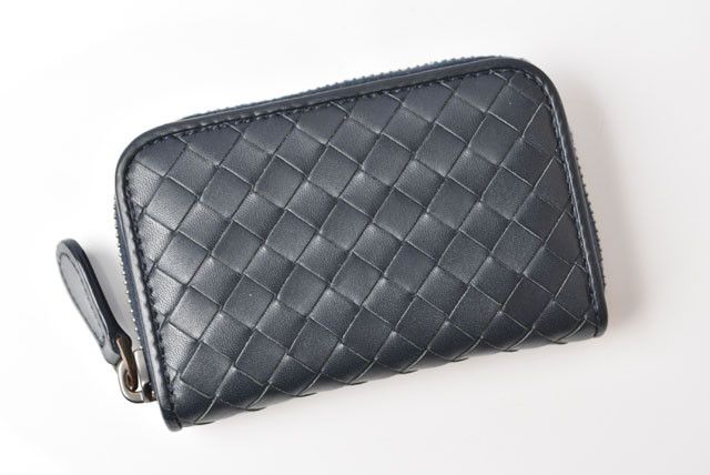 Bottega Veneta Bottega Veneta Bottega Veneta Leather Card Case/Coin Case Navy Leather Card Case 2409a02-bv in Pristine Condition Size ONE SIZE - 2 Thumbnail