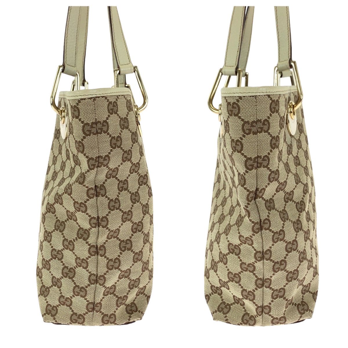 Gucci Gucci Gucci Beige Brown GG Canvas Tote Bag 408595 Canvas Tote Bag 408595 in Very Good Condition Size ONE SIZE - 8 Thumbnail