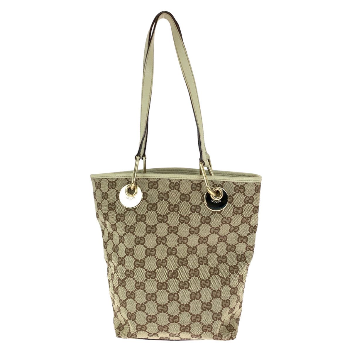 Gucci Gucci Gucci Beige Brown GG Canvas Tote Bag 408595 Canvas Tote Bag 408595 in Very Good Condition Size ONE SIZE - 2 Thumbnail