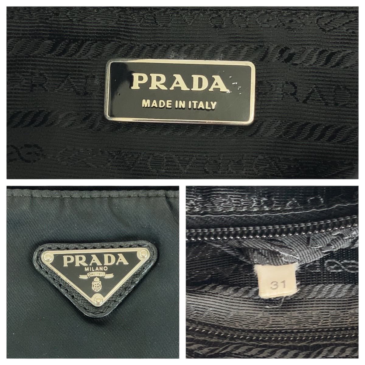 Prada Prada Prada Nylon Tessuto Triangle Logo Plate Shoulder Bag 407878 Canvas Crossbody Bag 407878 in Very Good Condition Size ONE SIZE - 4 Thumbnail