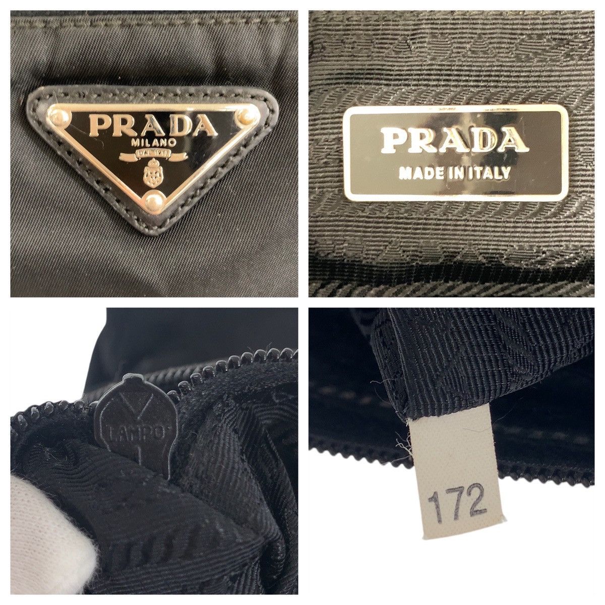 Prada Prada Prada Nylon Tessuto Logo Shoulder Bag Canvas Crossbody Bag Size ONE SIZE - 9 Thumbnail
