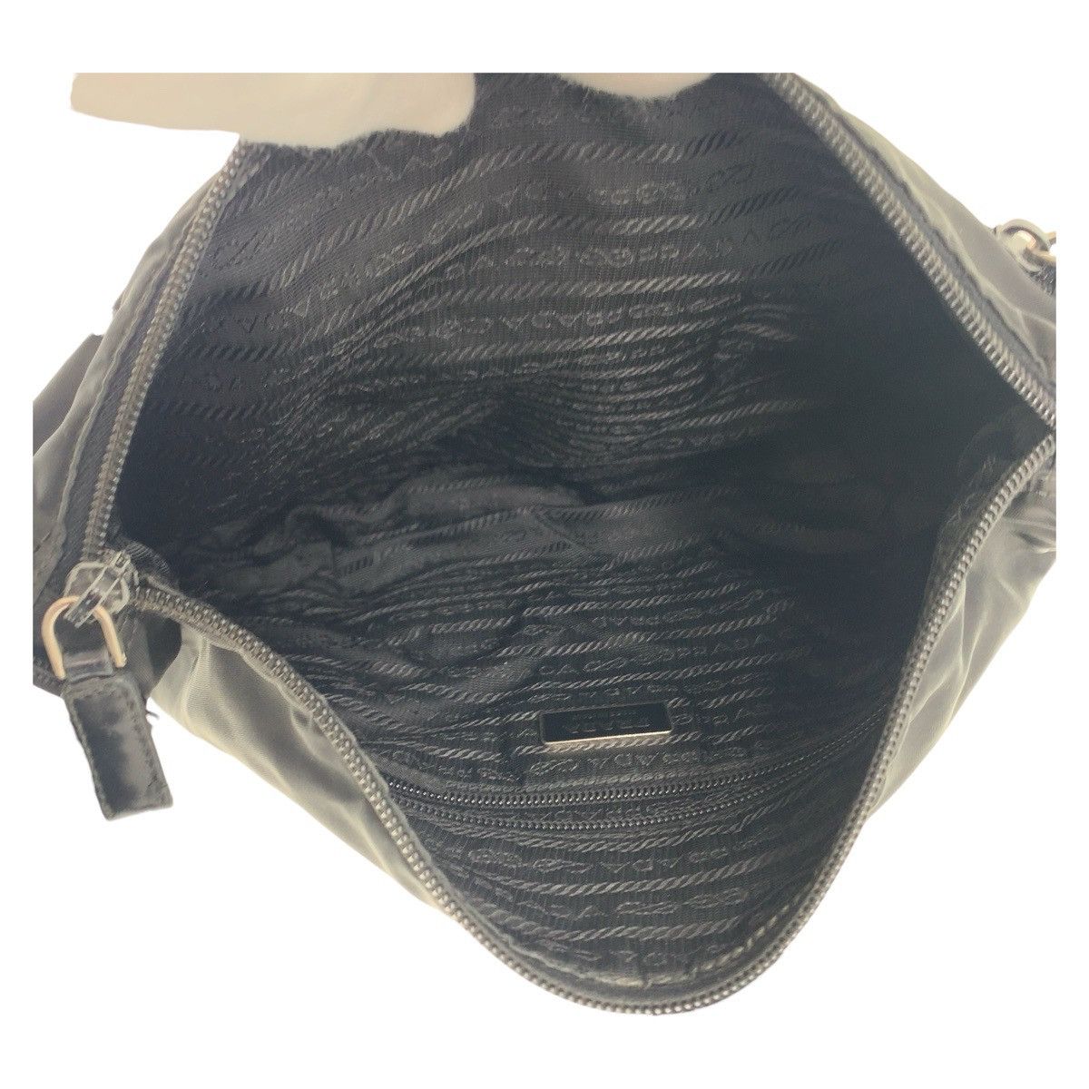 Prada Prada Prada Nylon Tessuto Logo Shoulder Bag Canvas Crossbody Bag Size ONE SIZE - 3 Thumbnail
