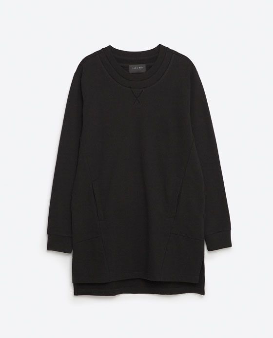 Zara Extended Black Hoodie Size US L / EU 52-54 / 3 - 1 Preview