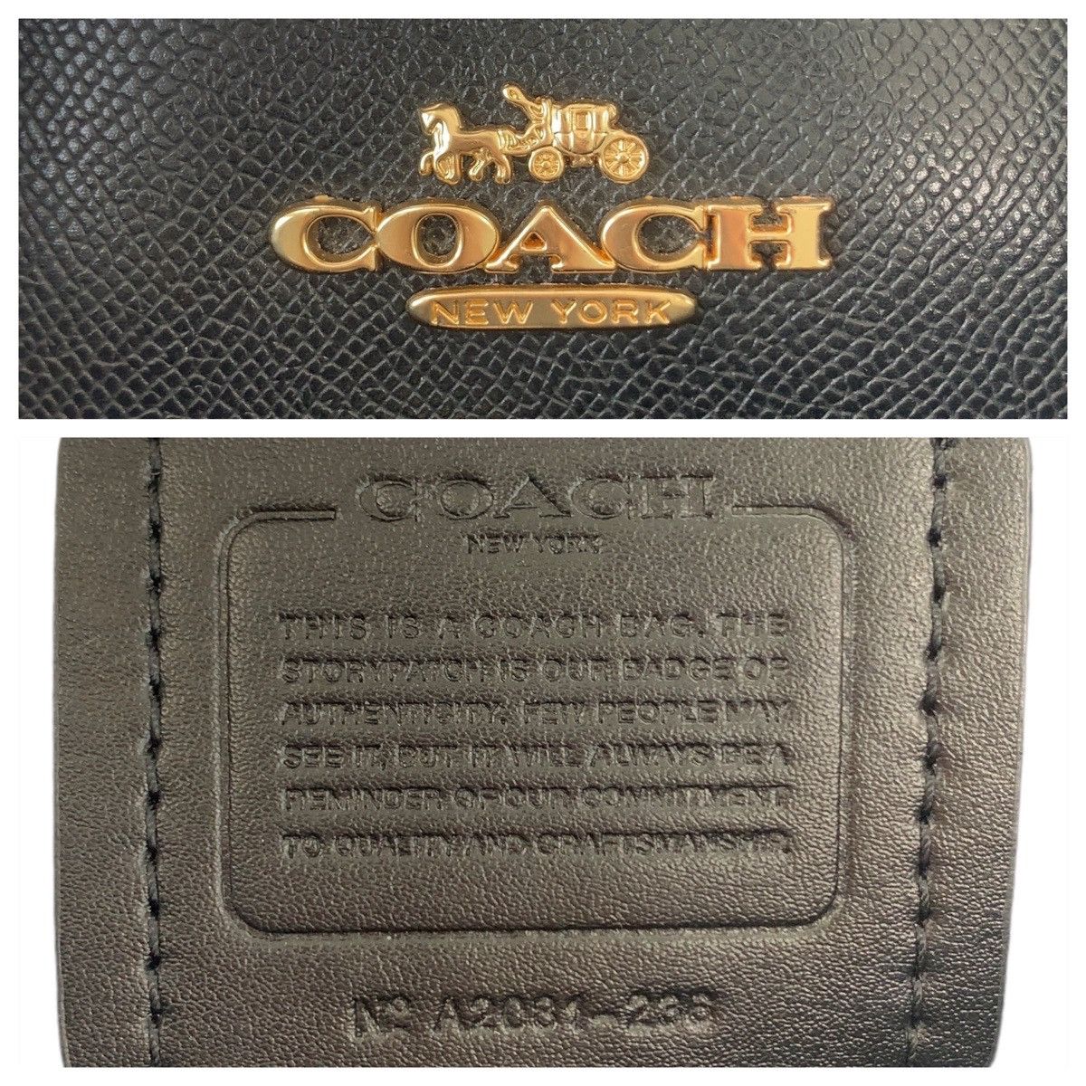 Coach Coach Coach Town Bucket Shoulder Bag Black Leather Canvas Crossbody Bag Size ONE SIZE - 10 Thumbnail