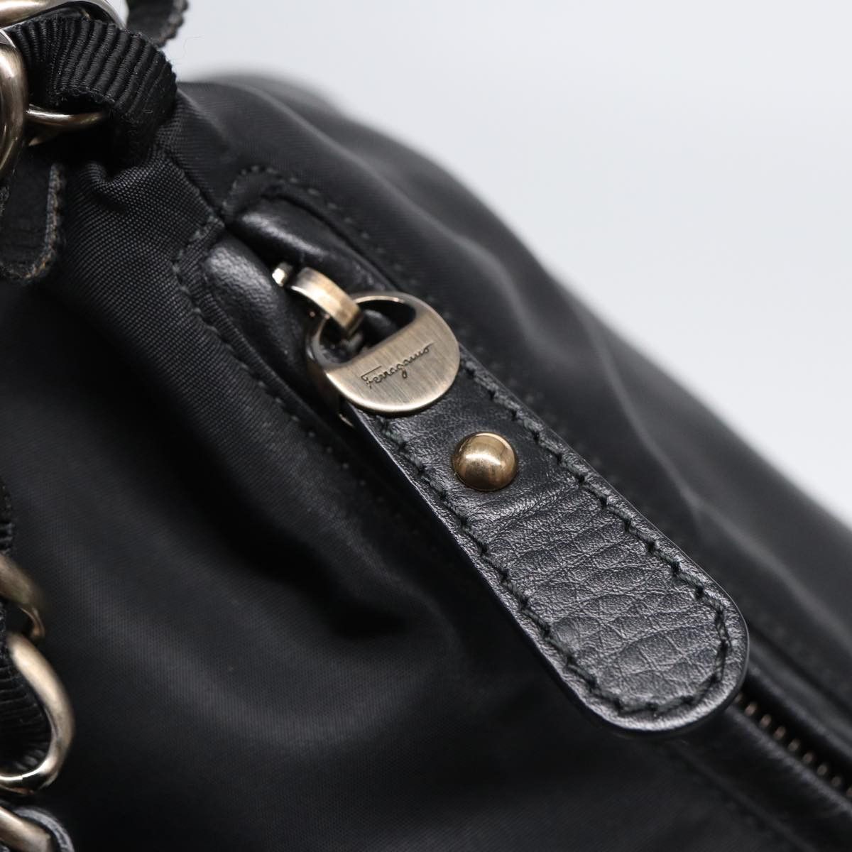 Salvatore Ferragamo Vara Black Synthetic Shoulder Bag (Pre-Owned) Size ONE SIZE - 18 Thumbnail
