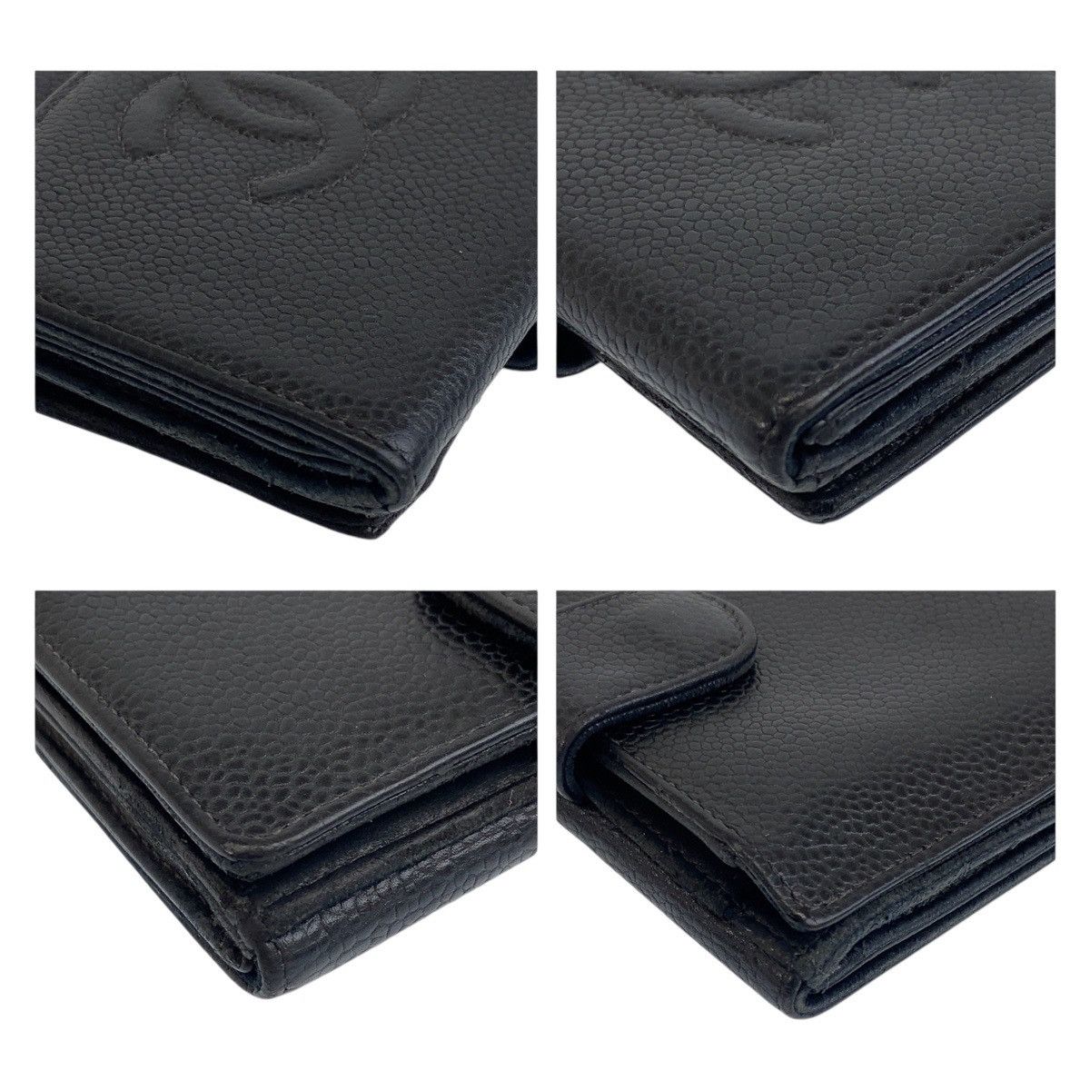 Chanel Chanel Chanel Caviar Skin Compact Wallet 407157 Leather Short Wallet 407157 in Very Good Condition Size ONE SIZE - 4 Thumbnail