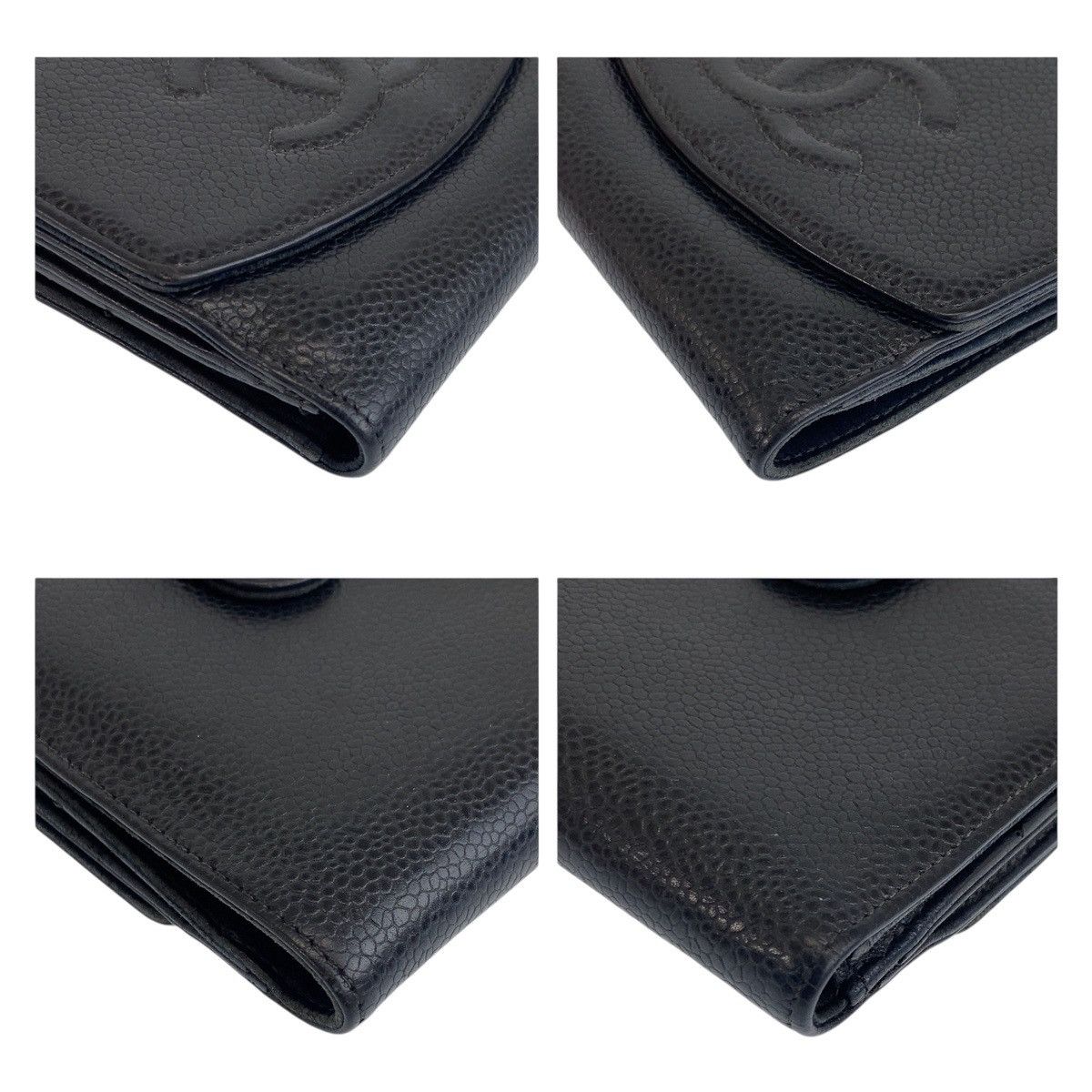 Chanel Chanel Chanel Caviar Skin Compact Wallet 407157 Leather Short Wallet 407157 in Very Good Condition Size ONE SIZE - 3 Thumbnail