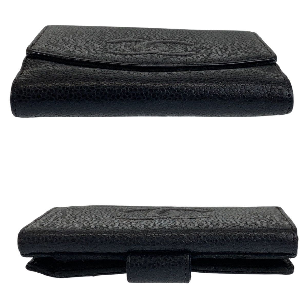 Chanel Chanel Chanel Caviar Skin Compact Wallet 407157 Leather Short Wallet 407157 in Very Good Condition Size ONE SIZE - 9 Thumbnail