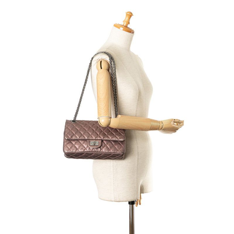 Chanel Chanel Chanel 2.55 Coco Mark Matelasse Chain Shoulder Bag Metallic Pink Leather Leather Shoulder Bag in Very Good Condition Size ONE SIZE - 10 Thumbnail