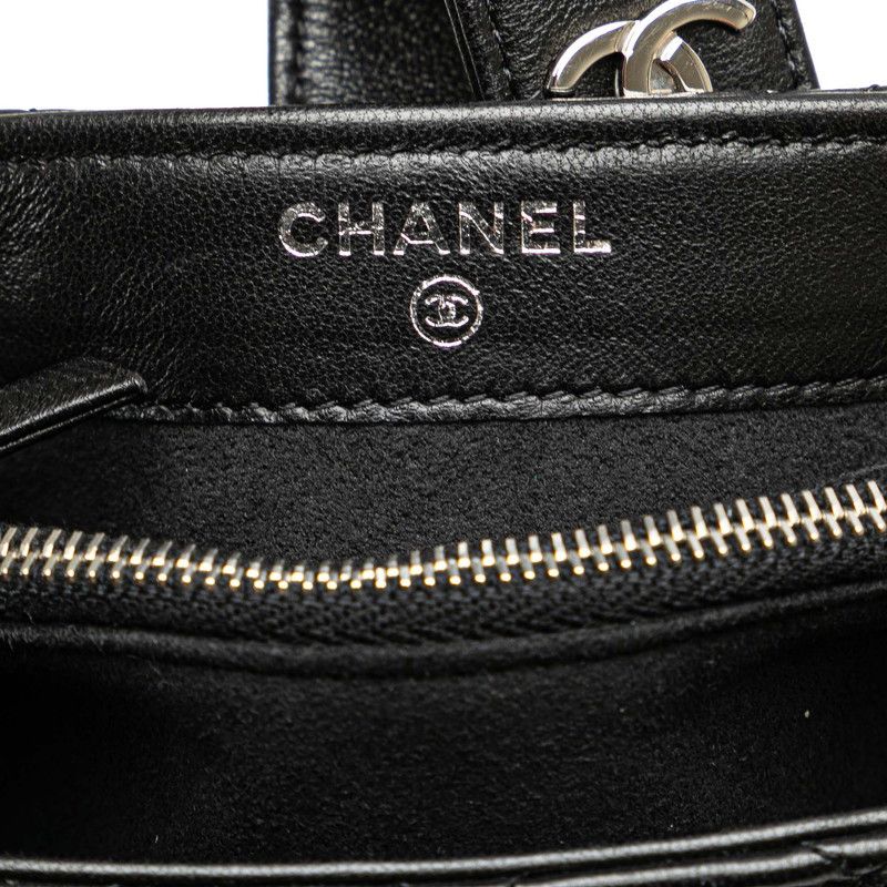 Chanel Chanel Chanel Matelasse Coco Mark Chain Shoulder Bag Black Lambskin Leather Shoulder Bag in Great Condition Size ONE SIZE - 8 Thumbnail