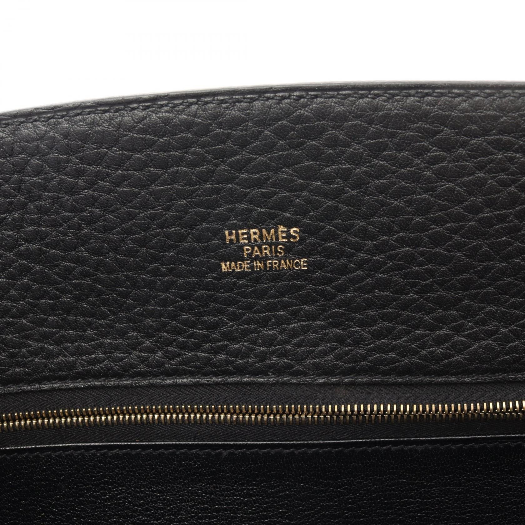 Hermes Hermes Clemence White Bass GM Leather Tote Bag in Great Condition Size ONE SIZE - 4 Thumbnail