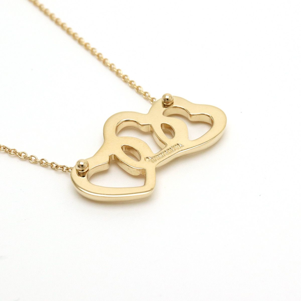 Tiffany & Co. Tiffany & Co Tiffany & Co Triple Open Heart Pendant Necklace K18YG Metal Necklace in Pristine Condition Size ONE SIZE - 4 Thumbnail