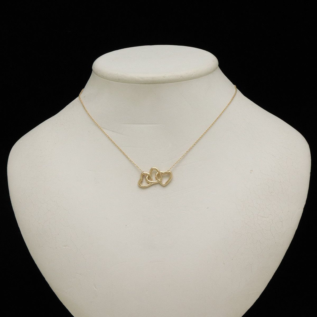 Tiffany & Co. Tiffany & Co Tiffany & Co Triple Open Heart Pendant Necklace K18YG Metal Necklace in Pristine Condition Size ONE SIZE - 6 Thumbnail
