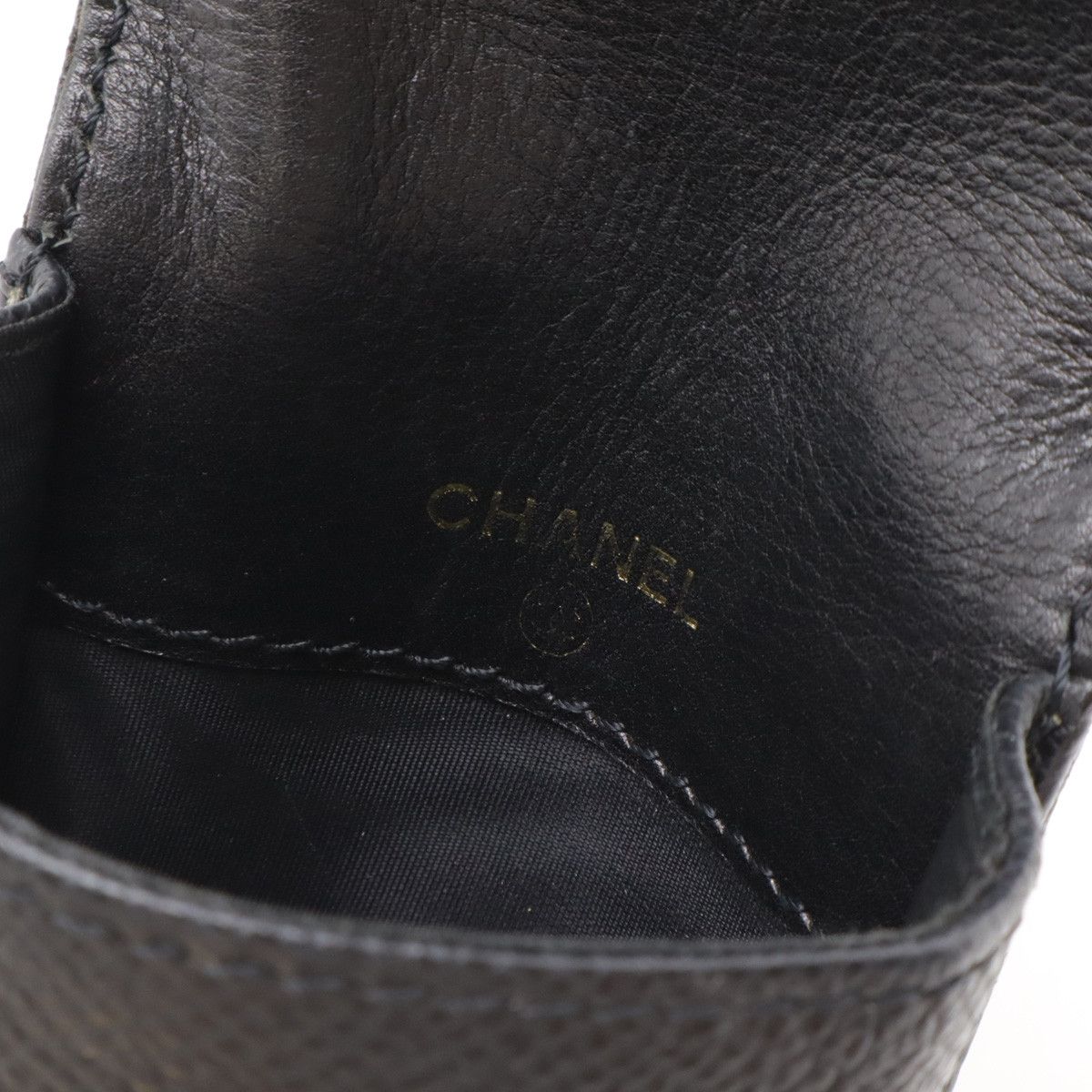 Chanel Chanel Chanel Caviar Skin Coco Mark iQOS Case Leather Black Leather Other in Very Good Condition Size ONE SIZE - 6 Thumbnail