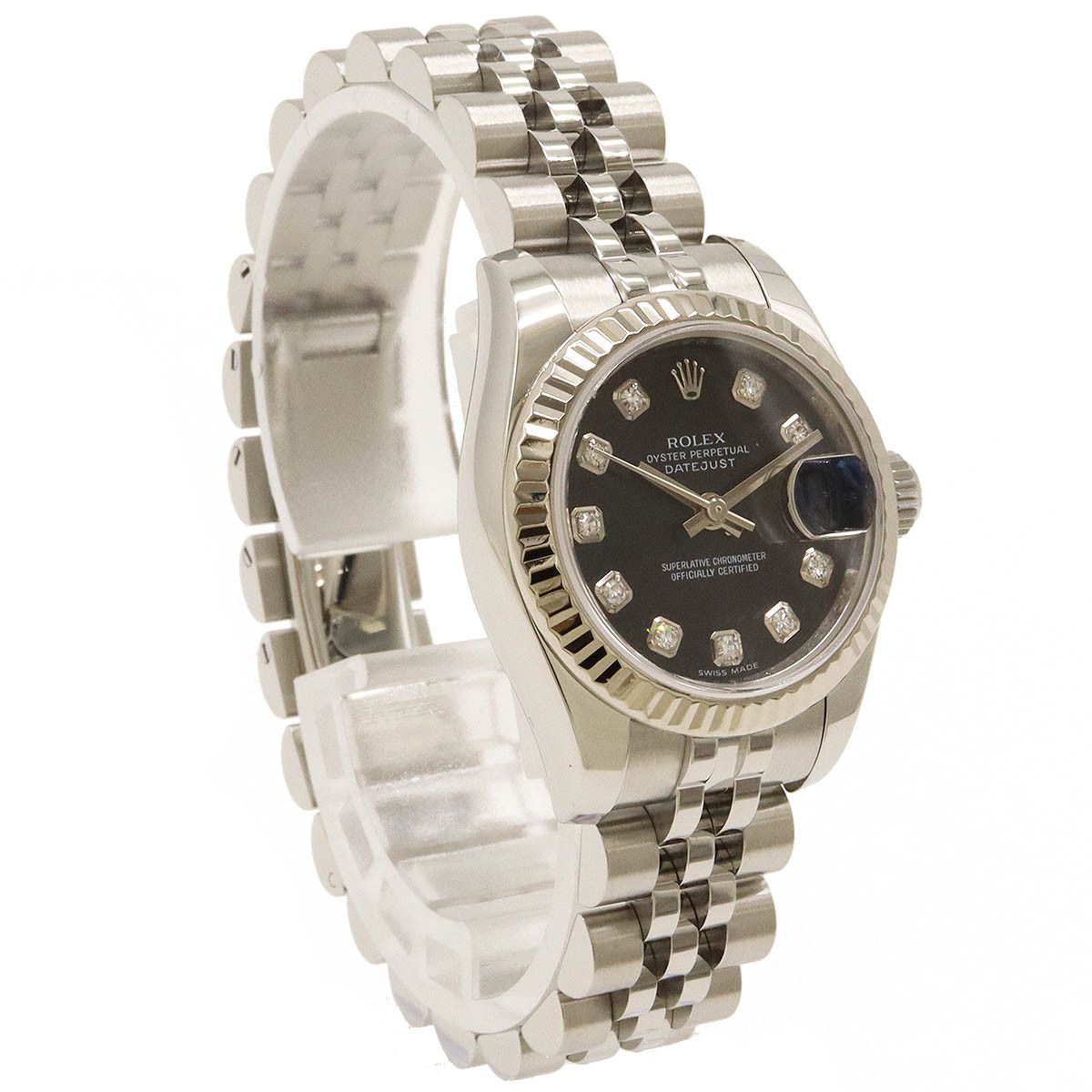 Rolex Rolex Rolex Datejust Roulette Black Dial 10P Diamond Automatic Watch 179174G Metal Automatic 179174G in Pristine Condition Size ONE SIZE - 3 Thumbnail