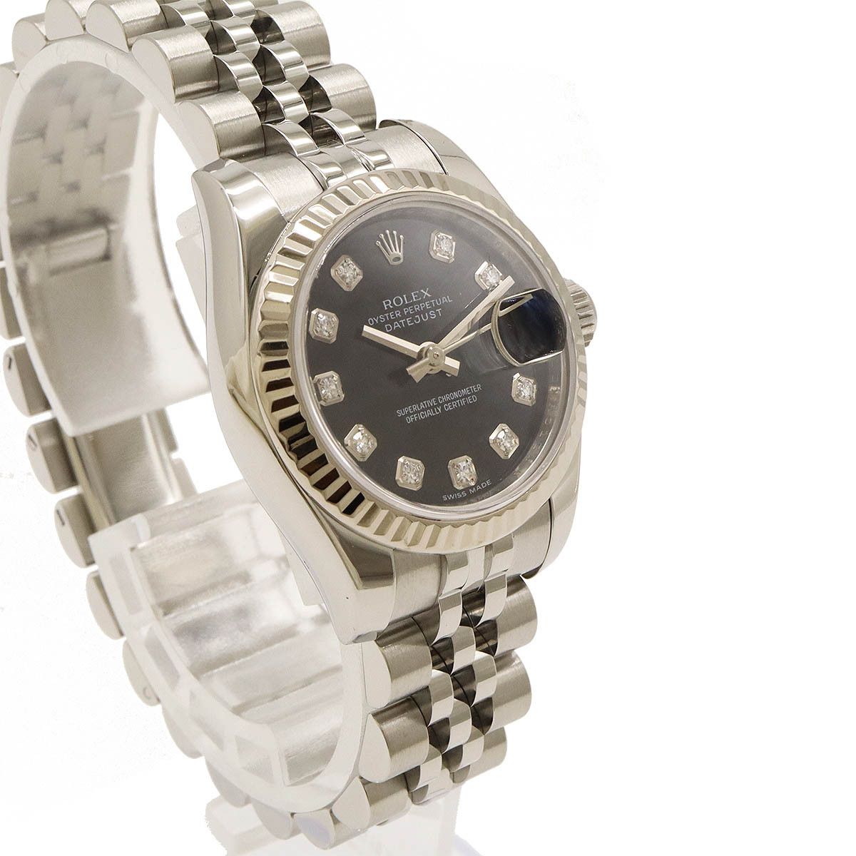 Rolex Rolex Rolex Datejust Roulette Black Dial 10P Diamond Automatic Watch 179174G Metal Automatic 179174G in Pristine Condition Size ONE SIZE - 5 Thumbnail